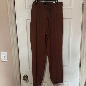 Express women Rust Brown Drawstring Joggers